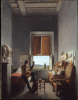 jean-alaux-1817-leon-palliere-1787-1820-i-hans-værelse-i-villaen-medici-rom-kunst-print-fin-kunst-reproduktion-vægkunst-id-aond7iyfl
