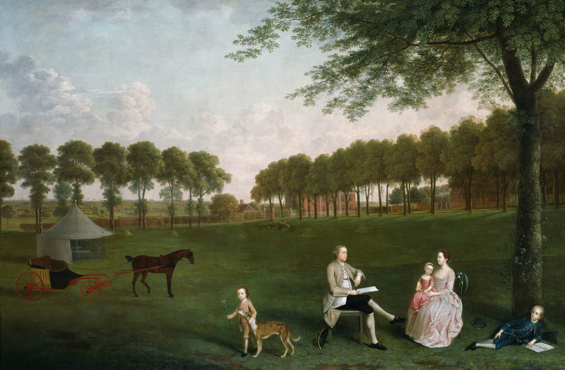 arthur-devis-1761-sir-john-shaw-and-his-family-in-the-park-at-eltham-lodge-kent-art-print-fine-art-reproduction-wall-art-id-aonefvk4g