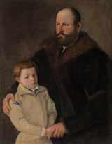 Titian-Tiziano-vecellio portrett-of-a-gentleman-og-sønn-art-print-fine-art-gjengivelse-vegg-art-id-aonf2cw29