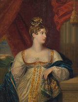 喬治·達維 1817 年威爾士夏洛特公主的肖像藝術印刷美術複製品牆藝術 id aooxmiavs