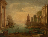 克劳德洛林海港，尤利西斯恢复克里斯蒂给她父亲克里斯蒂斯的艺术印刷精美的艺术复制墙艺术id aopz8ijha
