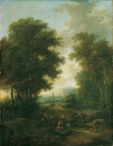 כריסטיאן-hilfgott-brand-1750-forest-landscape-with-side-srine-art-print-fine-art-reproduction-wall-art-id-aoqklgb42
