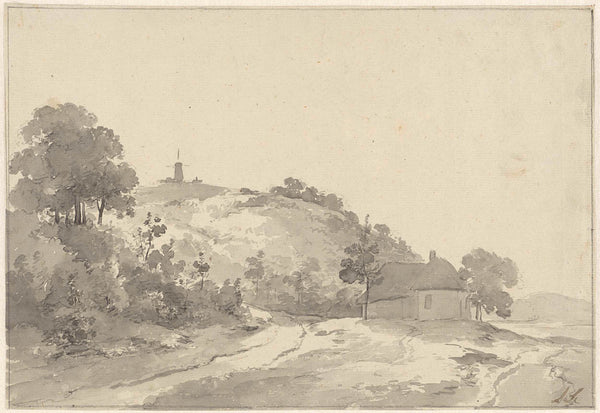 andreas-schelfhout-1797-landscape-with-a-house-and-a-mill-art-print-fine-art-reproduction-wall-art-id-aoqp5uowe