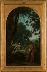 francois-louis-francais-1877-skitse-til-treenighedskirken-adam-og-eva-udvist-fra-paradis-kunst-print-fine-art-reproduktion-vægkunst