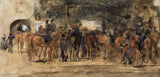george-hendrik-breitner-1880-kỵ binh-nghỉ ngơi trên một hình vuông-nghệ thuật-in-tinh-nghệ-sinh sản-tường-nghệ thuật-id-aou3ellcf