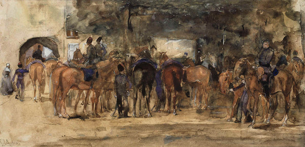 george-hendrik-breitner-1880-cavalry-resting-on-a-square-art-print-fine-art-reproduction-wall-art-id-aou3ellcf