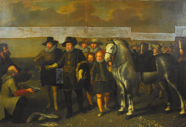 adriaen-van-nieulandt-maurits-1567-1625-and-frederik-hendrik-1584-1647-princes-of-orange-on-the-beach-at-scheveningen-art-print-fine-art-reproduction-wall-art-id-aov2jte84