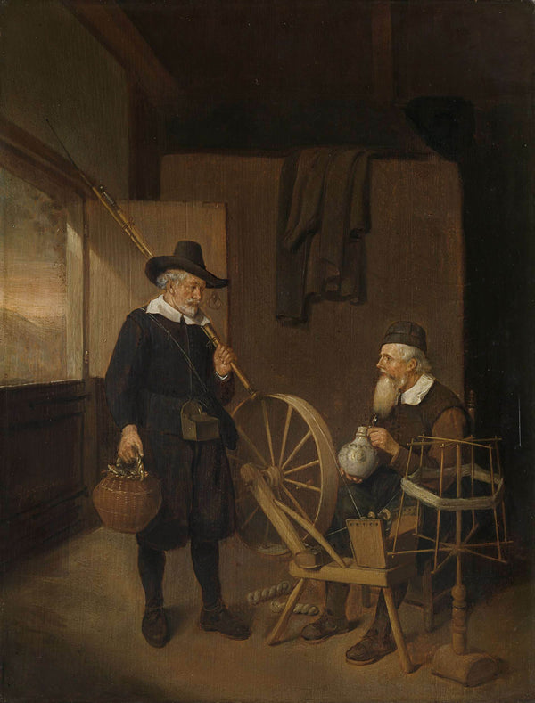 quiringh-gerritsz-van-brekelenkam-1663-interior-with-fisherman-and-man-beside-a-bobbin-and-spool-art-print-fine-art-reproduction-wall-art-id-aov54ytyb