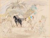 jules-pascin-1921-figures-and-two-horses-in-landscape-art-print-fine-art-reproduction-wall-art-id-aovw9qfhn