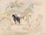 jules-pascin-1921-figurs-and-two-horses-in-landscape-art-print-fine-art-reproduction-wall-art-id-aovw9qfhn