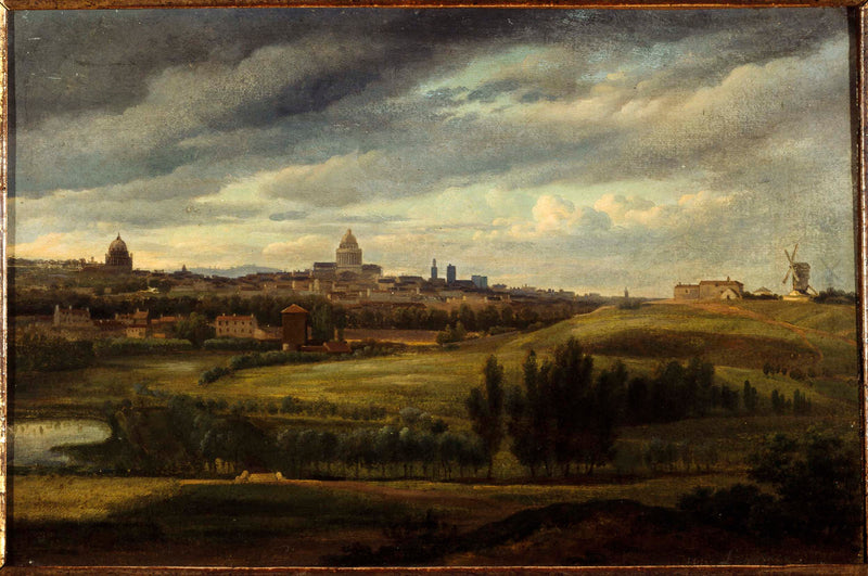 jean-baptiste-gabriel-langlace-1815-view-of-paris-taking-gentilly-heights-art-print-fine-art-reproduction-wall-art