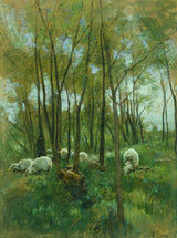 anton-mauve-1848-rebanho-de-ovelhas-em-uma-floresta-impressão-de-arte-reprodução-de-belas-artes-arte-de-parede-id-aowlwyn9x