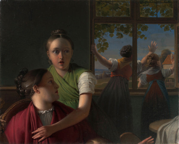 johann-peter-krafft-1819-four-girls-in-a-room-art-print-fine-art-reproduction-wall-art-id-aoxdpvcrw