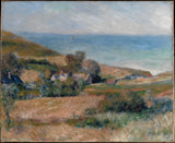 奥古斯特·雷诺阿 - 1880 年 - 诺曼底瓦尔格蒙特附近的海岸景观 - 艺术印刷品 - 美术 - 复制品 - 墙艺术 - id - ap0my38p9