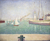 Georges-Seurat-1886-inngang-of-the-port-for-honfleur-inngangs-port-for-honfleur-art-print-kunst--gjengivelse-vegg-art-id-ap1uim098