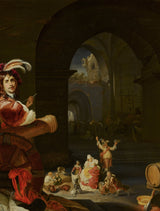 karel-slabbaert-1650-soldats-et-autres-figures-parmi-les-ruines-d'un-château-avec-un-autoportrait-de-l'artiste-au-premier plan-impression-d'art- reproduction-d'art-mur-art-id-ap33h2b6q
