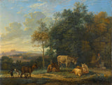 karel-dujardin-1655-landskab-med-to-æsler-geder-og-grise-kunsttryk-kunst-reproduktion-vægkunst-id-ap3f2y3um