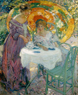 richard-emile-miller-1910-popodne-čaj-umjetnost-tisak-likovna-reprodukcija-zid-umjetnost-id-ap4vd6g5h