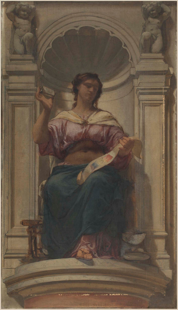 charles-louis-lucien-muller-1864-sketch-for-the-denon-pavilion-dome-louvre-observation-or-printing-art-print-fine-art-reproduction-wall-art