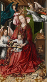 Colyn-de-coter-1495-處女和兒童加冕的天使藝術印刷精美藝術複製品牆藝術 id-ap7g67aam