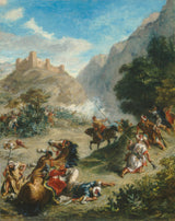 eugene-delacroix-1863-arabs-skirmishing-na-ugwu-nkà-ebipụta-fine-art-mmeputa-wall-art-id-ap7ionc22