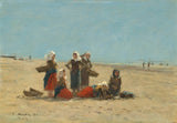尤金-布丹-1881-伯克海灘上的婦女藝術印刷精美藝術複製品牆壁藝術 id-ap819n8ye