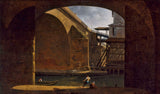 auguste-jacques-regnier-1816-le-pont-et-la-pompe-notre-dame-vu-du-toit-du-quai-de-gesvres-print-art-reproduction-fine-art- art mural