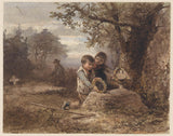 mari-ten-kate-1841-to-barn-ved-en-grav-kunsttrykk-fin-kunst-reproduksjon-vegg-kunst-id-ap8a3lrfr