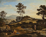 heinrich-reinhold-1823-landskap-med-hagar-och-ishmael-konsttryck-finkonst-reproduktion-väggkonst-id-ap8cwk4db