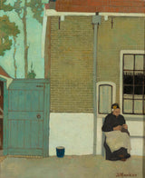 jan-mankes-1914，女人，她为她的房子，艺术打印，精美的艺术复制品，墙上艺术ID-ap8lyytu7