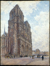 弗雷德里克·胡布龍-1901-巴黎圣母院藝術印刷品美術複製品牆壁藝術