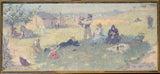 maurice-chabas-1889-sketš 14.-perekonna-kunstitrükk-reproduktsiooni-seinakunsti-pulmatoa-visand