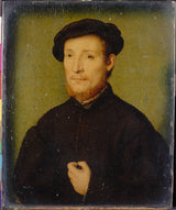 corneille-de-lyon-1540-retrato-de-um-homem-com-a-mão-no-peito-impressão-de-arte-reprodução-de-belas-artes-arte-de-parede-id-apb8wqo69