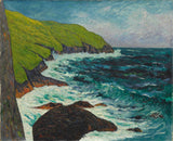馬克西姆·莫夫拉-1895-the-cliffs-at-beg-ar-fry-saint-jean-du-doigt-art-print-fine-art-representation-wall-art-id-apbf0lg56