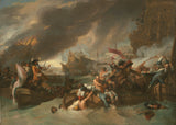 benjamin-west 1778-la-hogue的战役，艺术印刷精美的艺术复制品，墙壁艺术id-ape1eargh