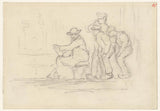 jozef-izraels-1834-artysta-i-widzowie-sztuka-druk-reprodukcja-dzieł sztuki-sztuka-ścienna-id-apen63nnq