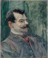 亨利·德·圖盧茲·勞特雷克-1901-安德烈·里瓦的肖像-藝術印刷-美術複製品-牆壁藝術