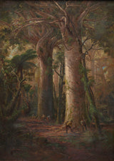 charles-Blomfield-1892-scene-of-Kauri-bush-gumdiggers-på-jobben-art-print-fine-art-gjengivelse-vegg-art-id-apfstkl8o