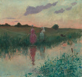 讓-路易斯-福蘭-1896-藝術家妻子釣魚藝術印刷美術複製品牆藝術 id apfzxpqk8