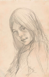 jozef-israels-1834-portret-van-een-meisje-met-los haar-kunstprint-fine-art-reproductie-muurkunst-id-aph7xsrf4