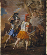 尼古拉斯·普桑-1633-里納爾多的同伴-藝術印刷品-美術複製品-牆藝術-id-aphqvnttz