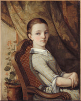 gustave-courbet-1844-portræt-af-juliette-courbet-kunst-tryk-fin-kunst-reproduktion-væg-kunst