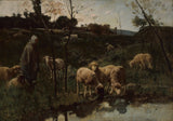 harry-Thompson-1900-krajina-s-ovcami-Picardie-art-print-fine-art-reprodukčnej-wall-art-id-apju58377