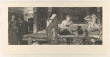 勞倫斯·阿爾瑪·塔德瑪爵士-1881-第一道菜-晚餐藝術印刷品美術複製品牆藝術 id-apk2b1jy5
