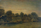Vincent-van-gogh-1884-maa-küla-öösel-kunst-print-kujutav kunst-reproduktsioon-seina-kunst-id-apk7p51lj