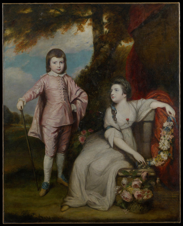 sir-joshua-reynolds-1768-george-capel-viscount-malden-1757-1839-and-lady-elizabeth-capel-1755-1834-art-print-fine-art-reproduction-wall-art-id-apkejple3