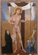 未知 15 世紀悲傷之人跪著的捐贈者藝術印刷品美術複製品牆藝術 id-apl0gr2l9