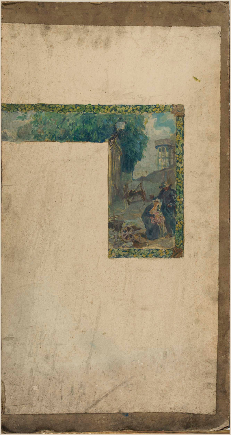 paul-jean-gervais-sketch-for-the-municipality-of-saint-ouen-view-of-saint-ouen-art-print-fine-art-reproduction-wall-art