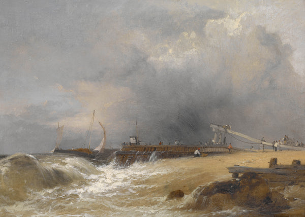 james-baker-pyne-1842-littlehampton-pier-on-the-suscoast-art-print-fine-art-reproduction-wall-art-id-apl5ghvj0