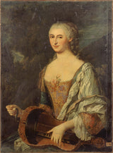 anoniem-1740-portret-van-vrou-speel-die-ou-1740-kuns-druk-fyn-kuns-reproduksie-muurkuns